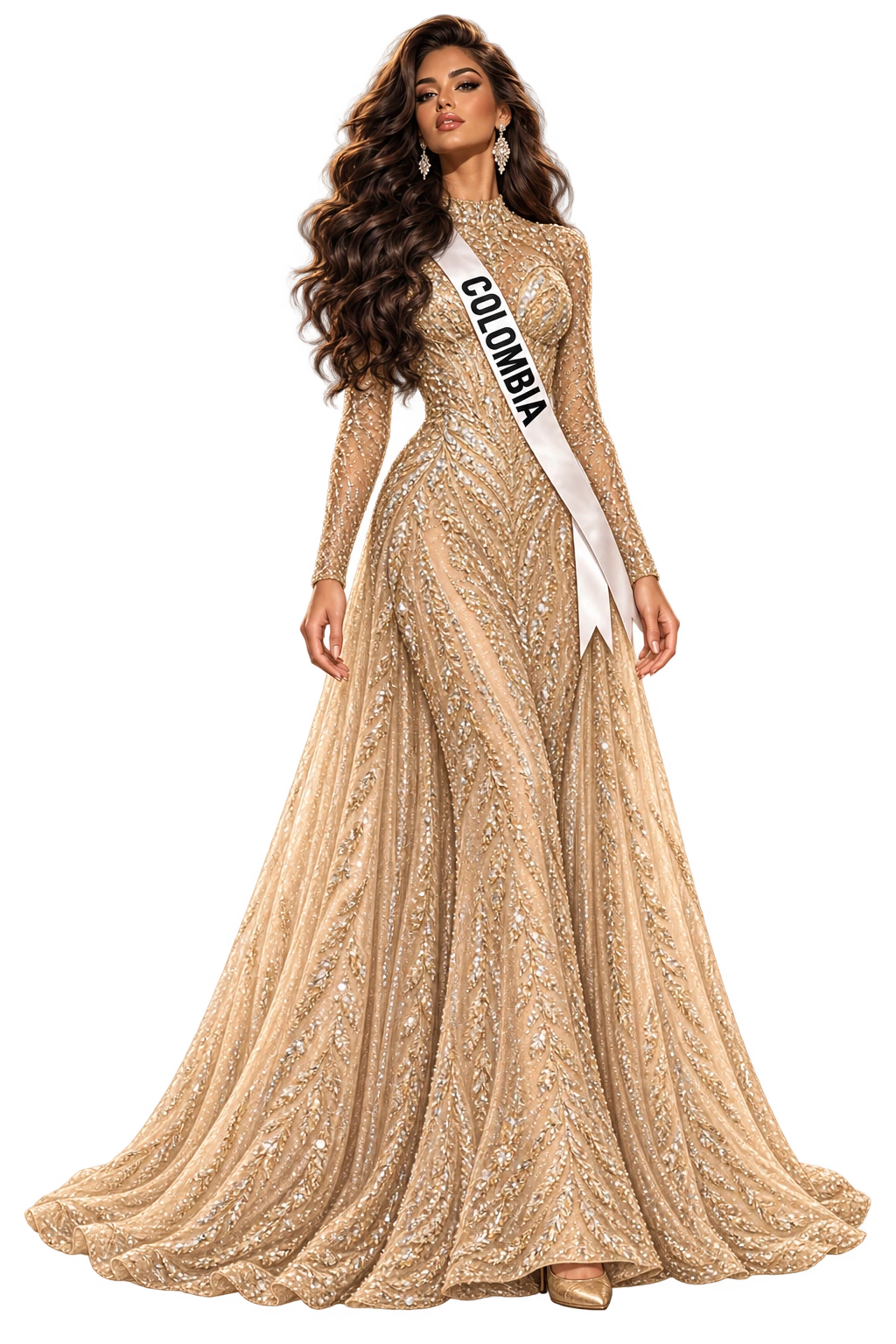 Approved illustration of Valeria Castillo representing Colombia