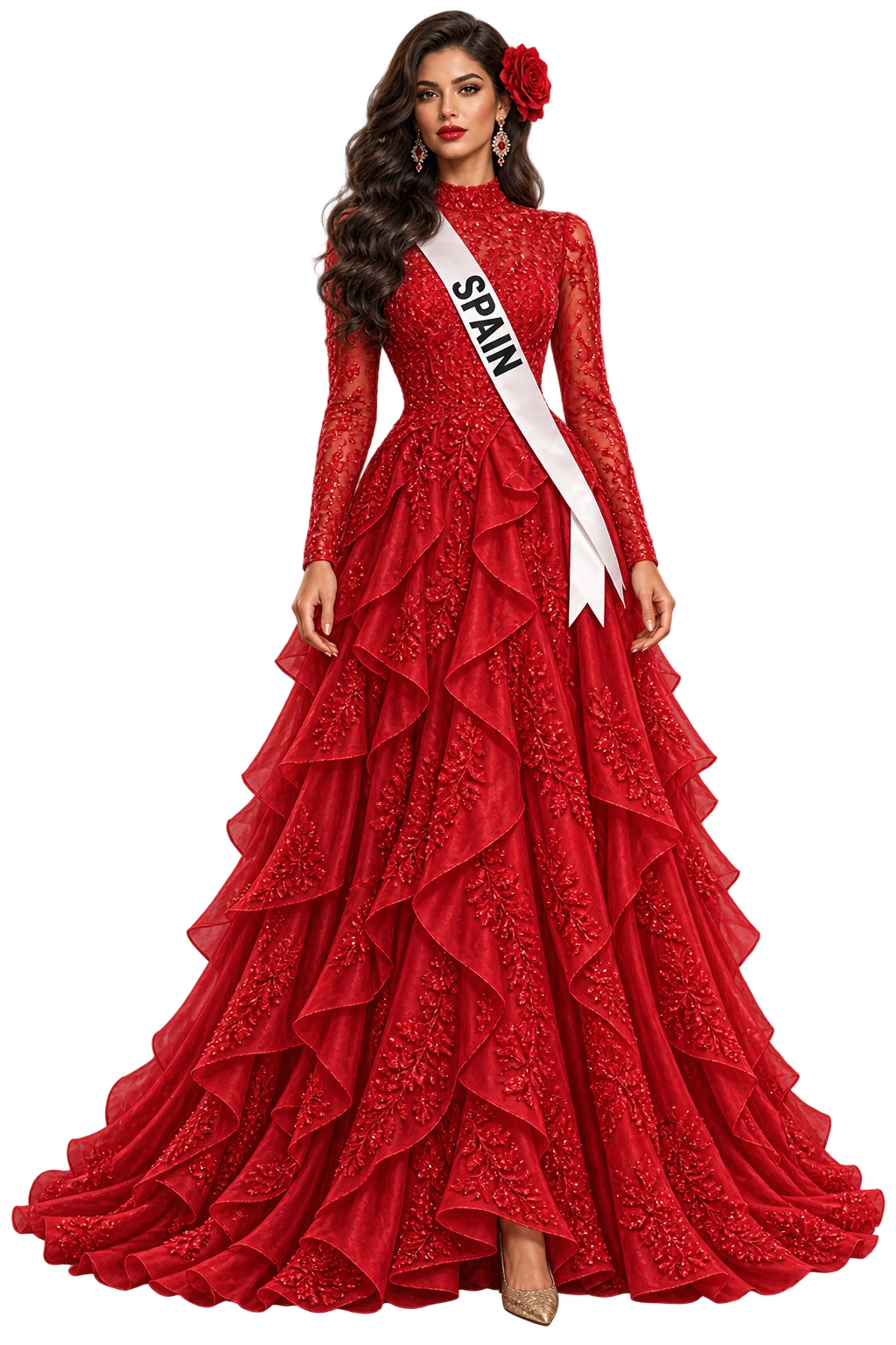 Approved illustration of Lucía Navarro representing Spain
